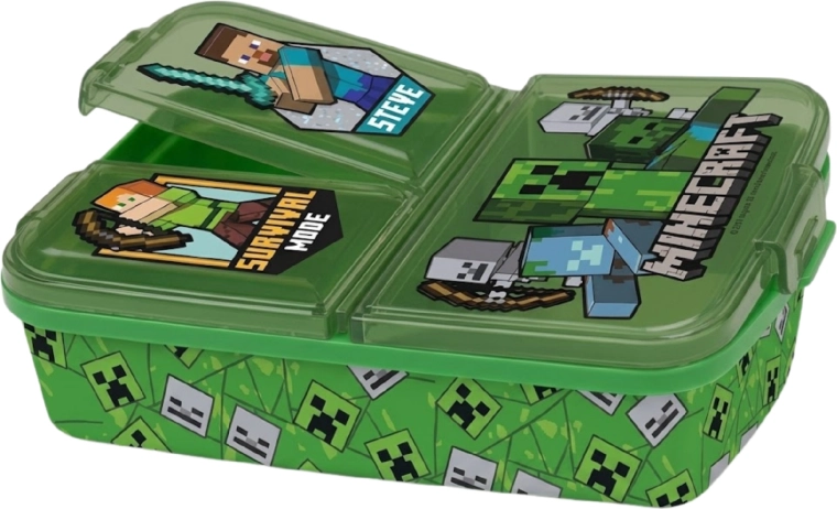 Box porta merenda per bambini Minecraft verde
