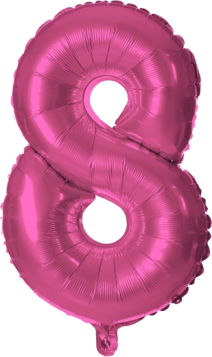 Palloncino in foil cifra 8 30 cm rosa TORO
