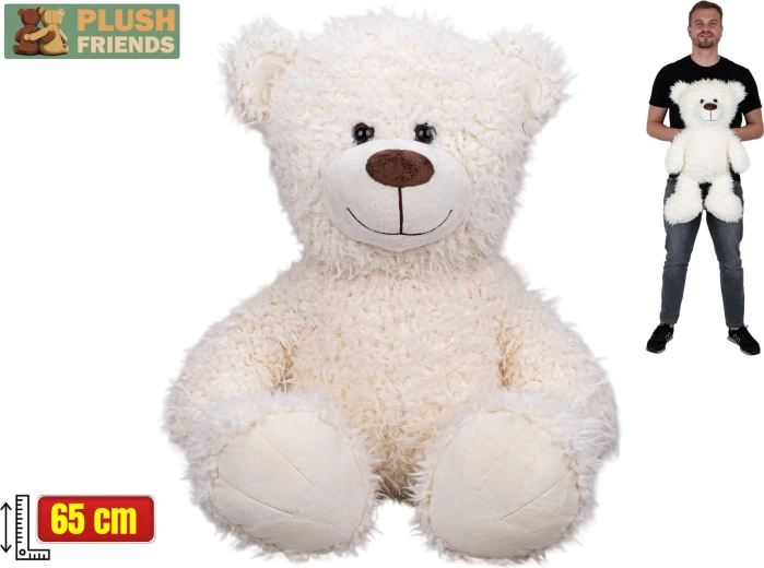 Orso di peluche Plush Friends 65 cm bianco