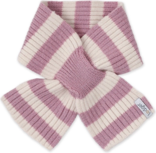 Lodger sciarpa per bambini in merino stripe mauve - 1 pezzo