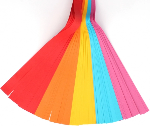 Set di strisce di carta colorate per intreccio e creatività 250 pz