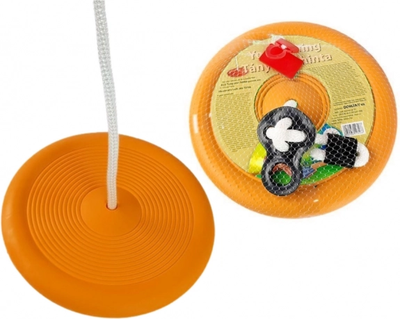 Altalena rotonda a piatto da giardino per bambini, arancione