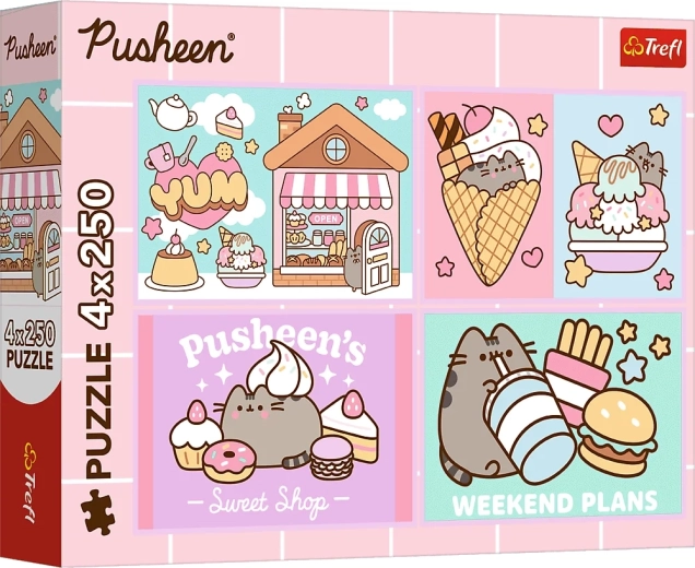Puzzle Pusheen – conosci PUSHEEN 4×250 pezzi