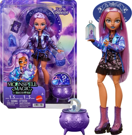 Monster High Moonspell High Layla Stone – bambola alla moda 26 cm con accessori