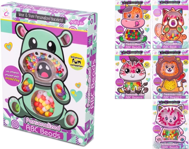 Set di perline da infilare con animaletti per bambini