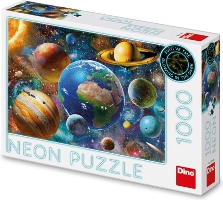 Puzzle Pianeti al Neon 1000 Pezzi Dino