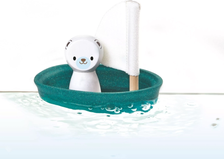 PlanToys barca a vela con orso polare