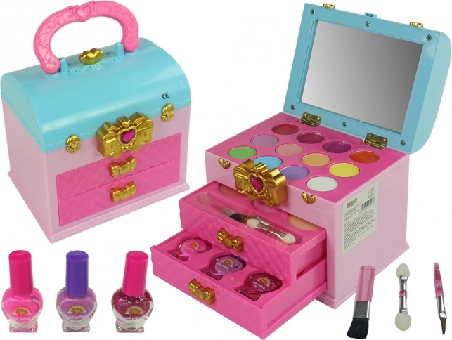 Set bellezza toilette con fiocco rosa