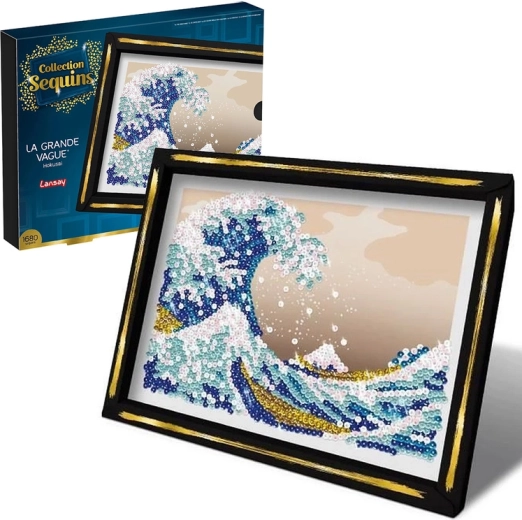La grande onda quadro di paillettes – onda marina, kit creativo 1680 pz