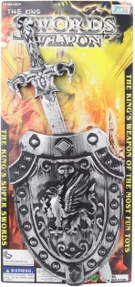 Spada di plastica con scudo per bambini