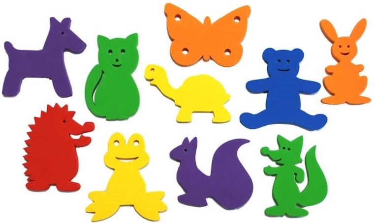 Adesivi d’acqua animaletti allegri (10 pz)