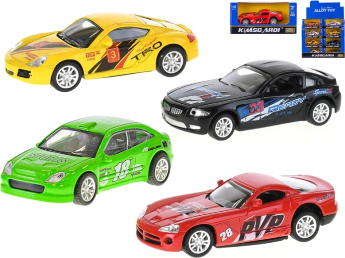 Macchinina da corsa in metallo 1:43 con retrocarica