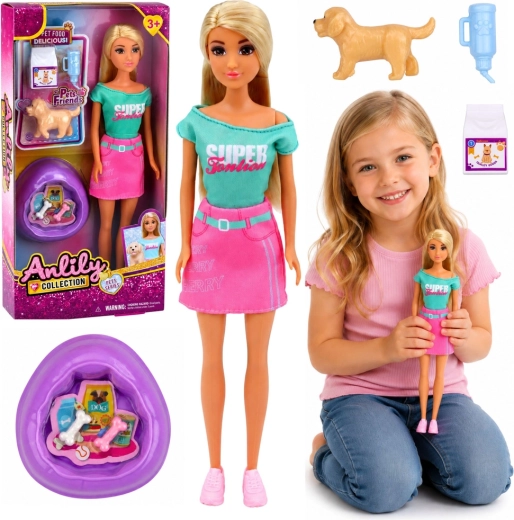 Bambola alla moda Anlily con cucciolo e accessori