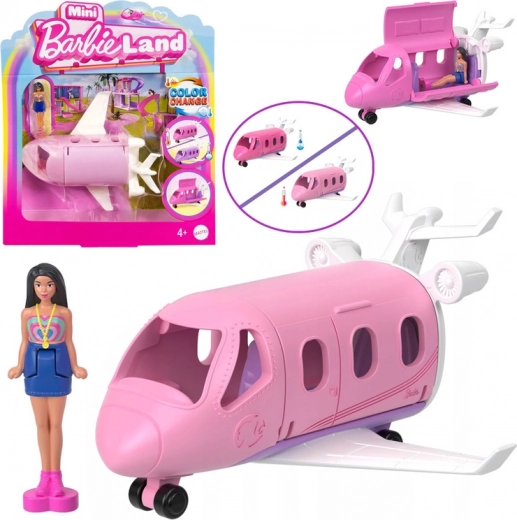 mattel mini barbie land – bambola pilota con aereo