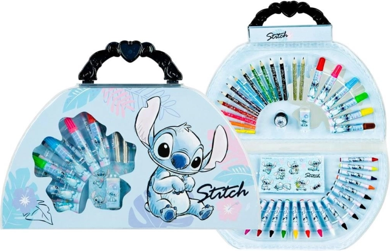 Valigetta da disegno Lilo e Stitch – set artistico da 51 pezzi