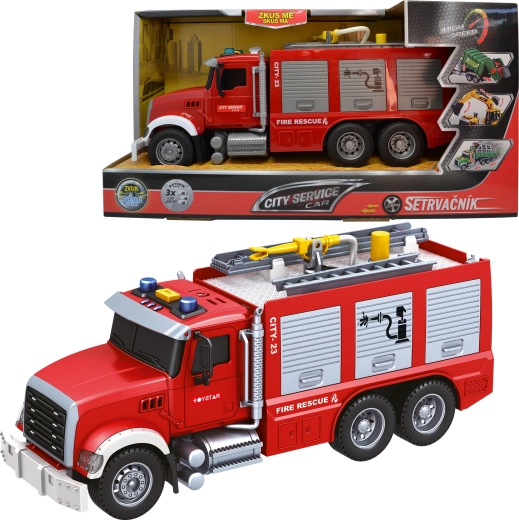 City Service camion dei pompieri 1:14 con suoni, luci e spruzzo d’acqua