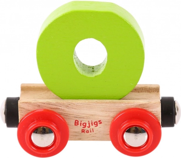 Carrozza ferroviaria in legno Bigjigs Rail - lettera O