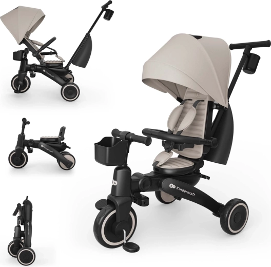 Kinderkraft JAZZ 3 triciclo pieghevole beige