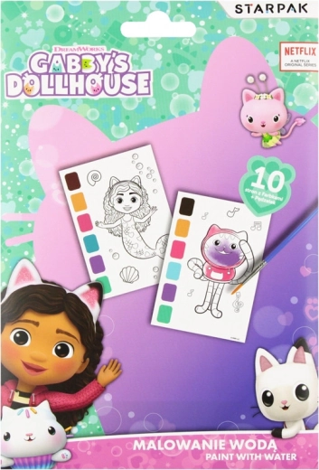 Pittura ad acquerello con motivo Gabby's Dollhouse