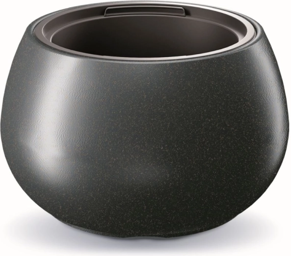 Vaso Heos Eco Wood con inserto, antracite, diametro 43,6 cm