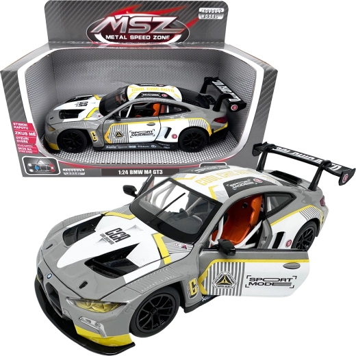 Modello in metallo 1:24 BMW M4 GT3 – grigio argento