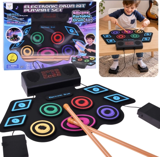 Batteria elettronica per bambini su pad con pedali