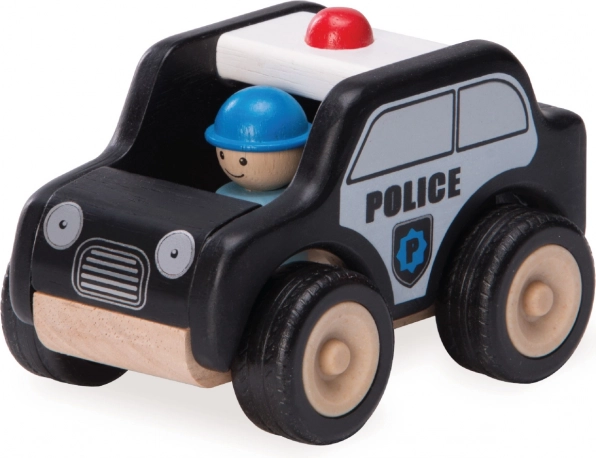Macchinina della polizia in legno WORDERWORLD mini