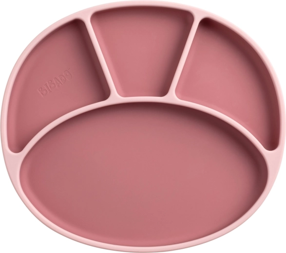 Bibado piatto divisorio in silicone con ventosa blush - 1 pezzo