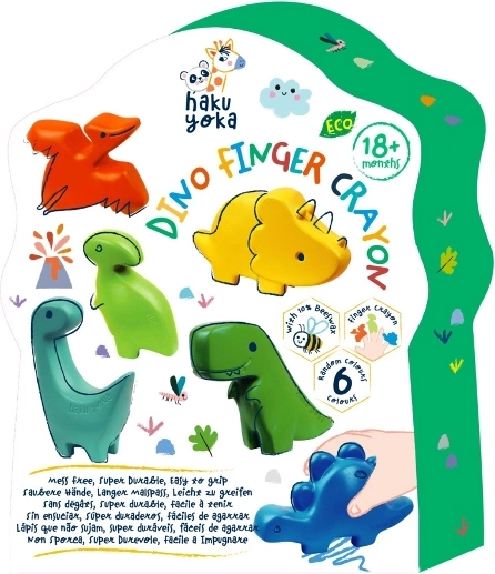 Pastelli a cera da dito Dinosauri per i più piccoli