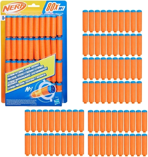 Dardi in schiuma NERF N1, set da 80 freccette
