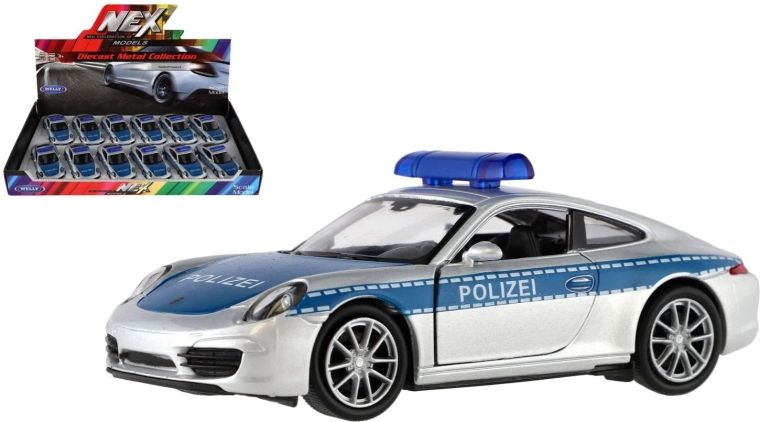 Modello della polizia Porsche 911 Carrera S 12 cm – Welly