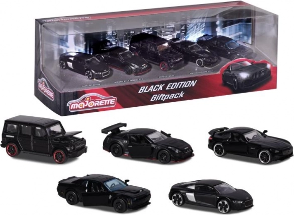 Majorette Black Edition set regalo di macchinine 5 pz