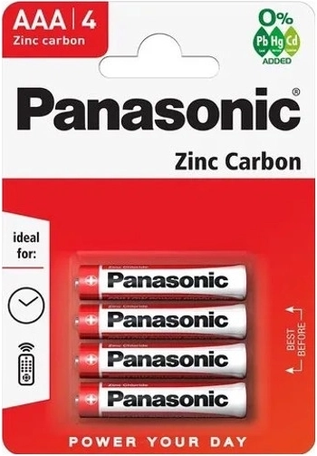 Batterie PANASONIC R03 AAA, zinco‑carbone