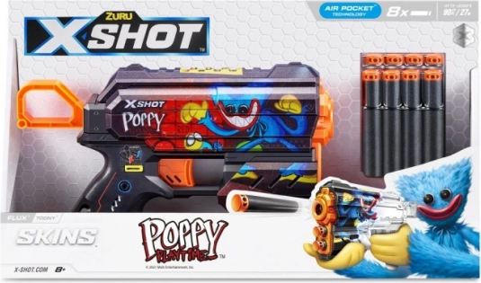 Pistola per dardi in gommapiuma X-SHOT Flux Toony – 8 dardi