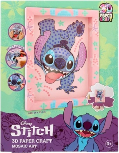Origami DISNEY quadro Stitch mosaico 3D di carta 26 × 35 cm