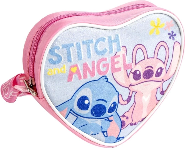Borsetta per bambini Disney Stitch a forma di cuore a tracolla