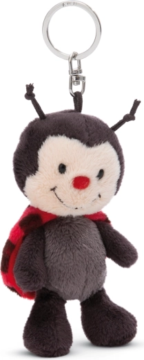 Portachiavi peluche coccinella 10 cm Green di Nici
