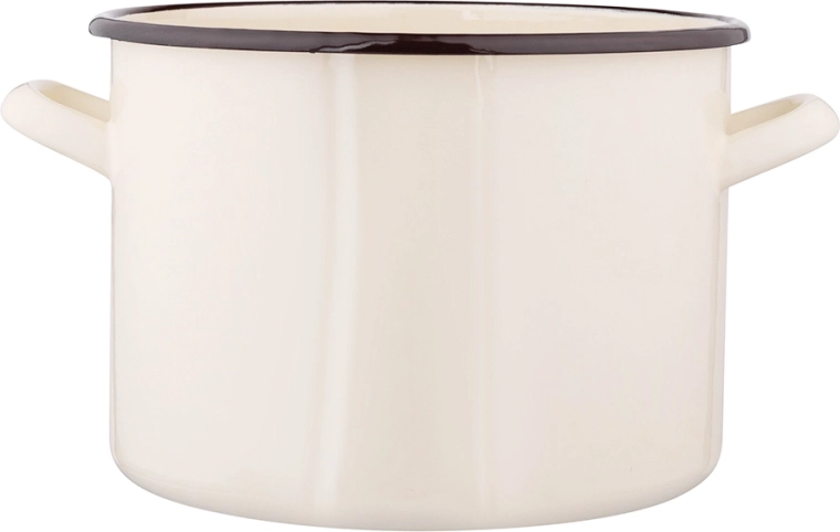 Pentola smaltata Silesia 4,4 l, diametro 20 cm, color crema