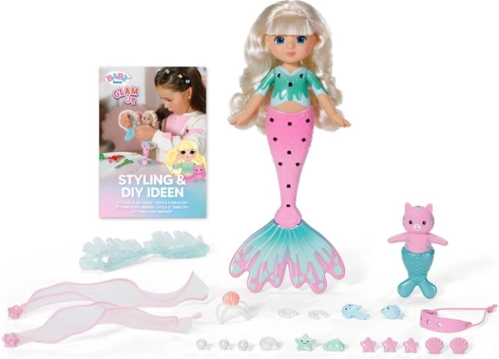 BABY born Glam Up sirena Sparkle con capelli che cambiano colore