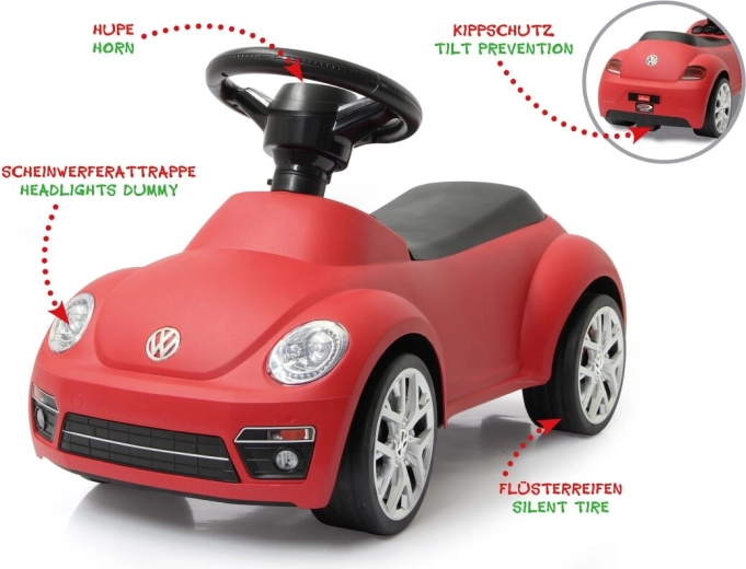 Cavalcabile Jamara VW Beetle rosso
