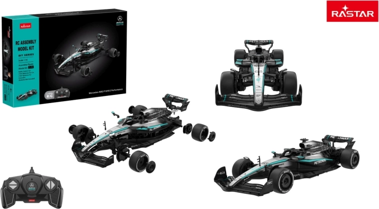 Auto RC Rastar Mercedes-AMG F1 W16 E Performance, kit di montaggio 1:16 nero - 1 pezzo