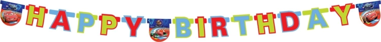 Banner di compleanno Disney Cars Formula - 1 pezzo