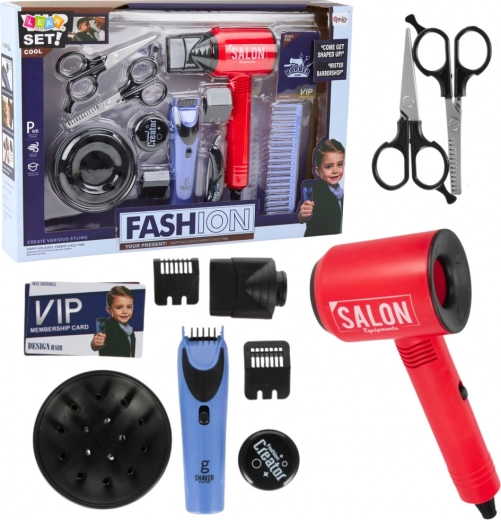 Set da parrucchiere per ragazzi con phon e accessori