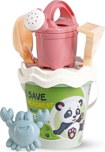 Set pastello riciclato Androni per la sabbia con annaffiatoio, 6 pezzi