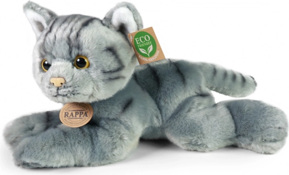 Rappa gatto di peluche ecologico grigio