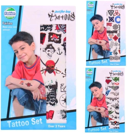 Tatuaggi temporanei per bambini – set di 36 motivi