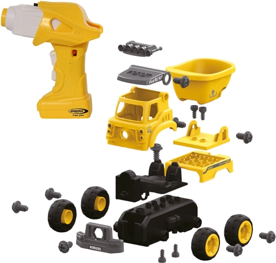Dumper Jamara First RC Kit con avvitatore, 27 pezzi