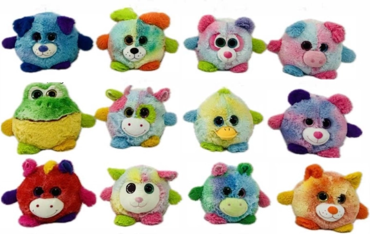 Palla di peluche con grandi occhi 19 cm