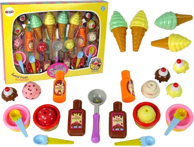 Set di dolci Gelati Bicchierini Salse Cucchiai