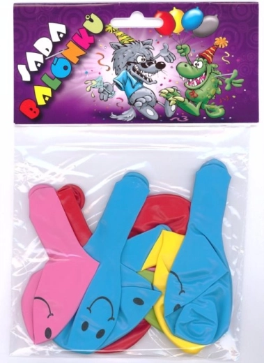 Palloncini gonfiabili con stampa Smile - 9 pz